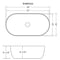 Ruvati 32"x16" Bathroom Vessel Sink White Oval Above Counter Vanity Ceramic RVB0432 - alternate 3